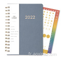 A5 Spiral Journal hebdomadaire quotidien Notebook 2022 Planificateur